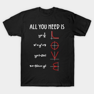 All You Need Is Love Math T-Shirt
